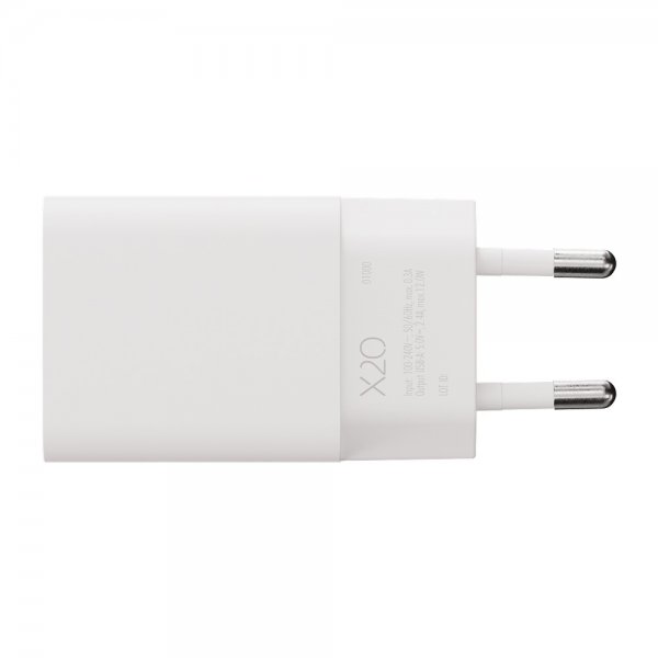 X2O Oplader 12W USB-A Hvid
