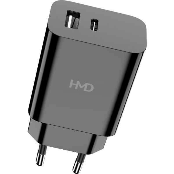 HMD Oplader Dobbelt Port Vægoplader 30W Sort