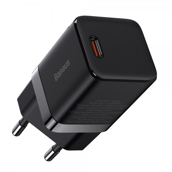 Baseus GaN3 Fast Charger 30W Sort