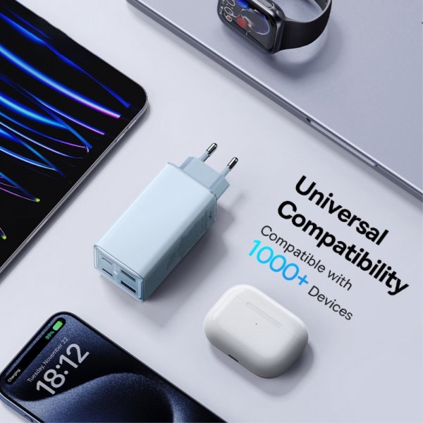 Baseus Oplader GaN6 Pro Fast Charger 100W Galaxy Blue