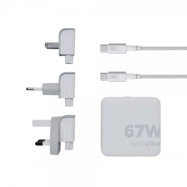 Xtorm Oplader med Kabel 67W GaN-Ultra Travel Charger + USB-C PD Cable