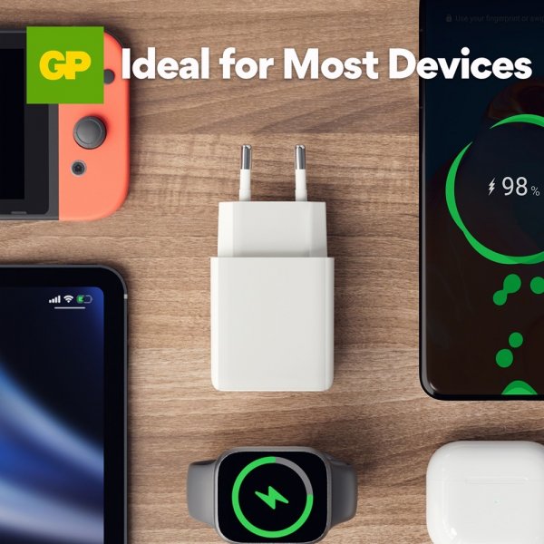GP Oplader PD 20W USB-A + USB-C
