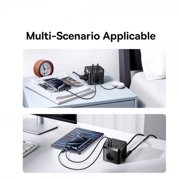 Baseus Oplader PowerCombo Cube PowerStrip 30W