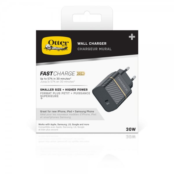 Otterbox Oplader Wall Charger 30W GaN USB-C PD Black Shimmer