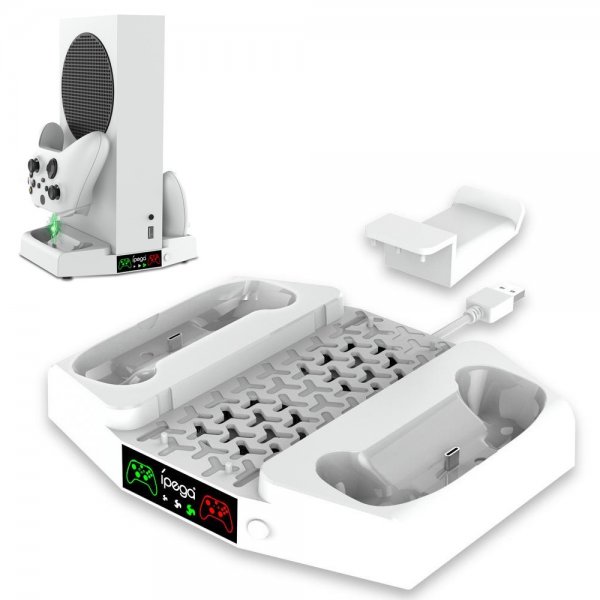 Ipega Opladerstation med blæser til Xbox Series S og 2 controllere