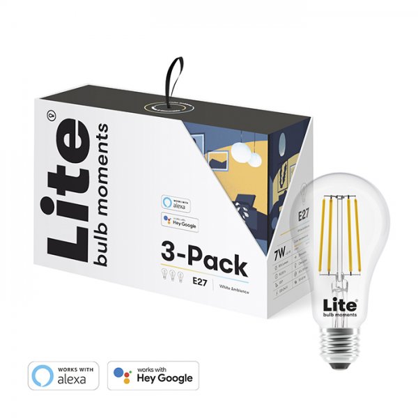Lite bulb moments White Ambience E27 Filamentpære - 3-pak