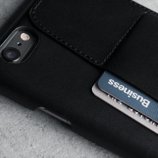 Mujjo iPhone 6/6S Plus Cover Full Leather Wallet Case Grå