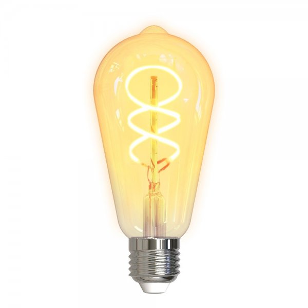Deltaco Smart Home LED-pære Filament E27 WiFi ST64 Spiral 5.5W