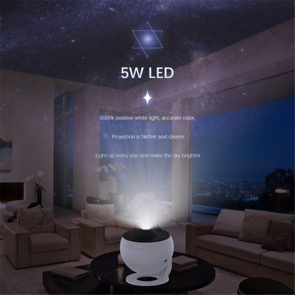 Beline MajesticLine LED Projektor Galakse Stjernehimmel Roterende