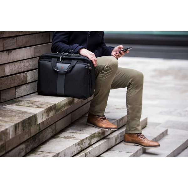 Wenger Legacy 16" Double Gusset Computertaske Grå/Sort