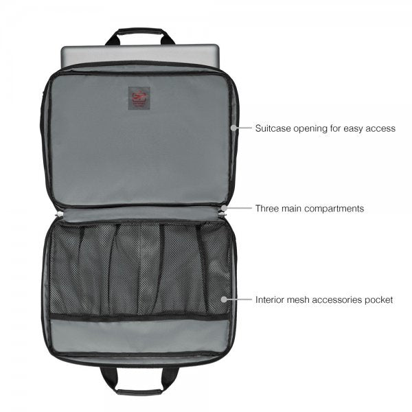 Wenger Legacy 17" Triple Gusset Computertaske Grå/Sort