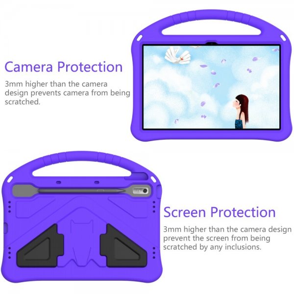 Lenovo Tab P11 Pro (2. generation) TB132 TB138 Cover til Børn Stativfunktion Lilla