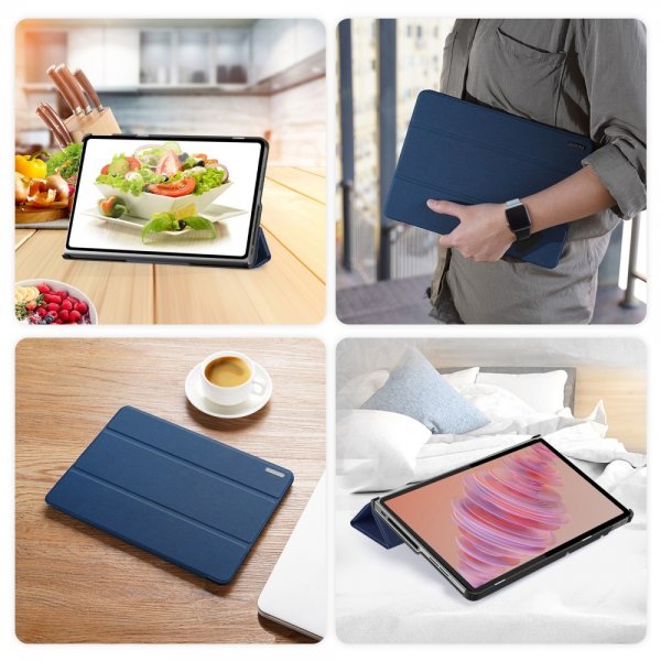 Dux Ducis Lenovo Tab Plus Etui DOMO Series Blå