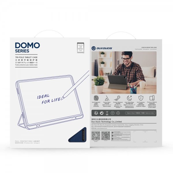 Dux Ducis Lenovo Tab Plus Etui DOMO Series Blå