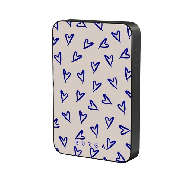 Burga Powerbank MagSafe 5000 mAh Love Me Right Metallynkelig Grå
