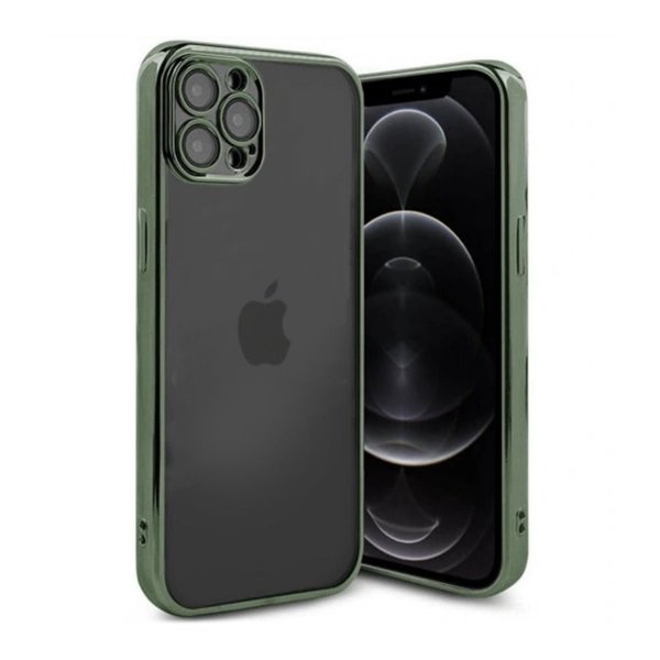 iPhone 12 Pro Cover Glimmer Transparent Stødsikkert Grøn