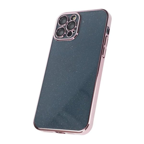 iPhone 12 Pro Cover Glitter Transparent Stødsikkert Rosa