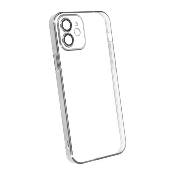 iPhone 12 Cover Glitter Transparent Stødsikkert Sølv