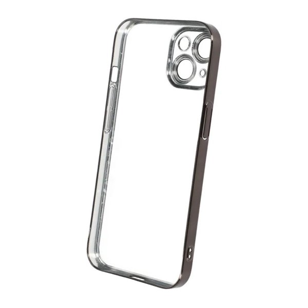 iPhone 13 Cover Glitter Transparent Stødsikkert Sort