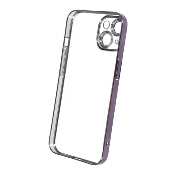 iPhone 14 Cover Glitter Transparent Stødsikkert Lilla
