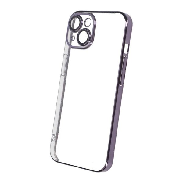 iPhone 14 Cover Glitter Transparent Stødsikkert Lilla