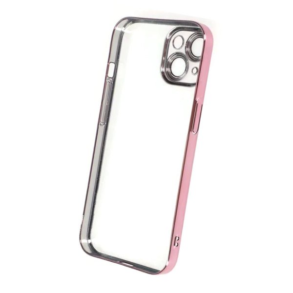 iPhone 14 Cover Glitter Transparent Stødsikkert Rosa