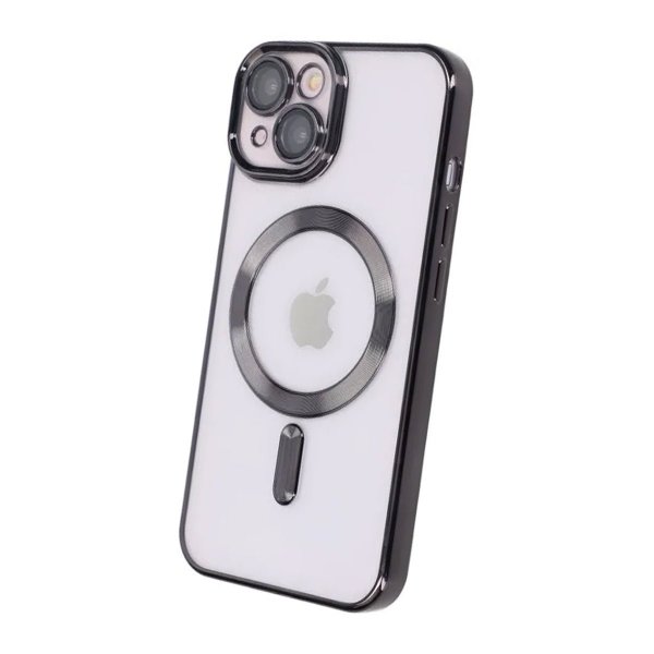 iPhone 14 Cover Glimmer Gennemsigtig MagSafe Sort