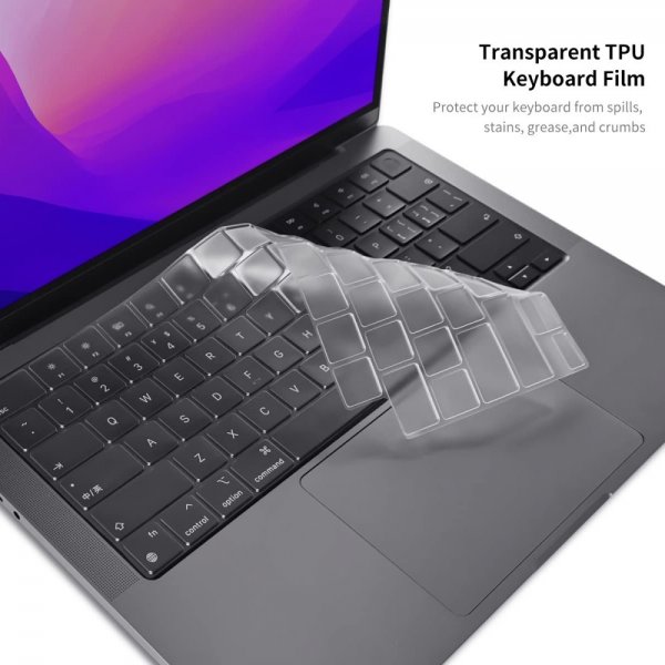 Enkay MacBook Air 15 M2 (A2941) Cover med Tastaturbeskyttelse Hvid