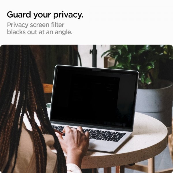 Spigen MacBook Air 15 M2 (A2941)/M3 (A3114) Skærmbeskytter Safe View Privacy
