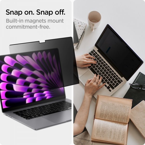Spigen MacBook Air 15 M2 (A2941)/M3 (A3114) Skærmbeskytter Safe View Privacy