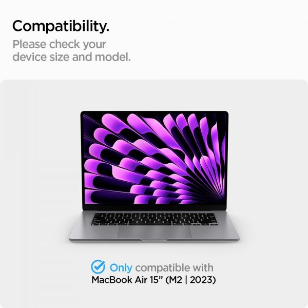 Spigen MacBook Air 15 M2 (A2941)/M3 (A3114) Skærmbeskytter Safe View Privacy