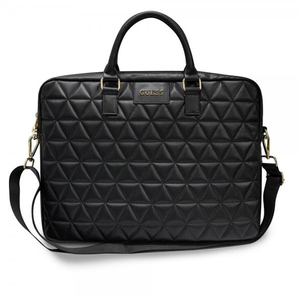 Guess MacBook Taske 15 tommer Quilted Sort