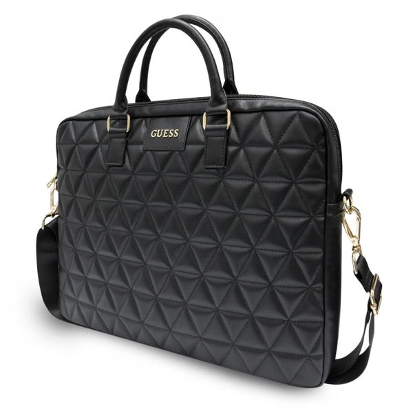 Guess MacBook Taske 15 tommer Quilted Sort