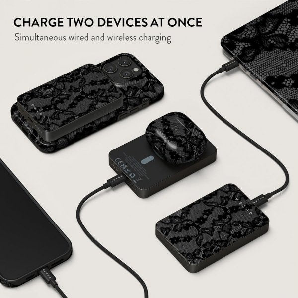 Burga Powerbank MagSafe 5000 mAh Magnetisk Metalgrå