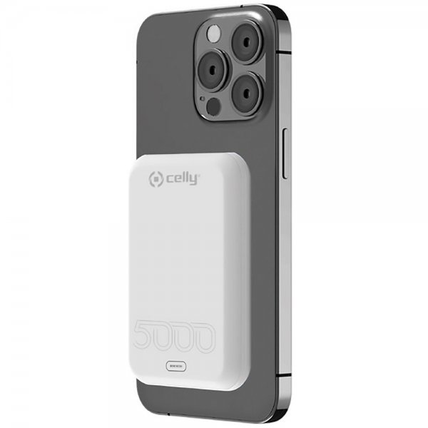 Celly Magnetisk Trådløs Powerbank 5000 mAh MagSafe