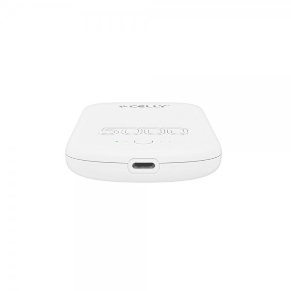 Celly Magnetisk Powerbank 5000 mAh 10W MagSafe Hvid