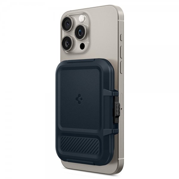 Spigen MagSafe Kortholder Lock Fit MagFit Metal Slate