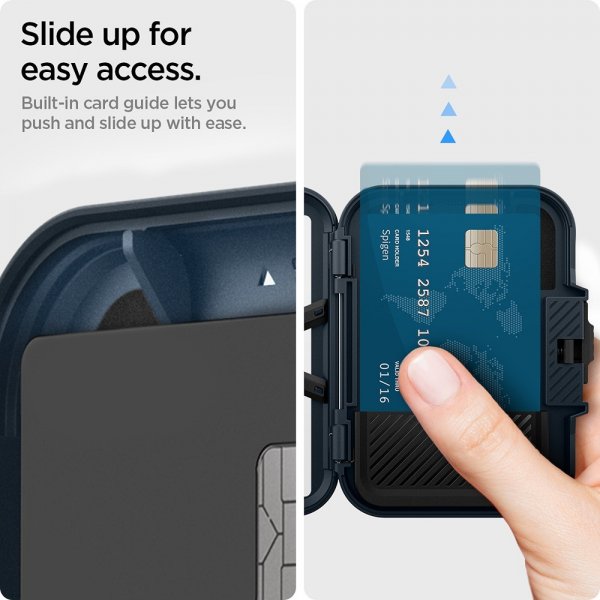Spigen MagSafe Kortholder Lock Fit MagFit Metal Slate