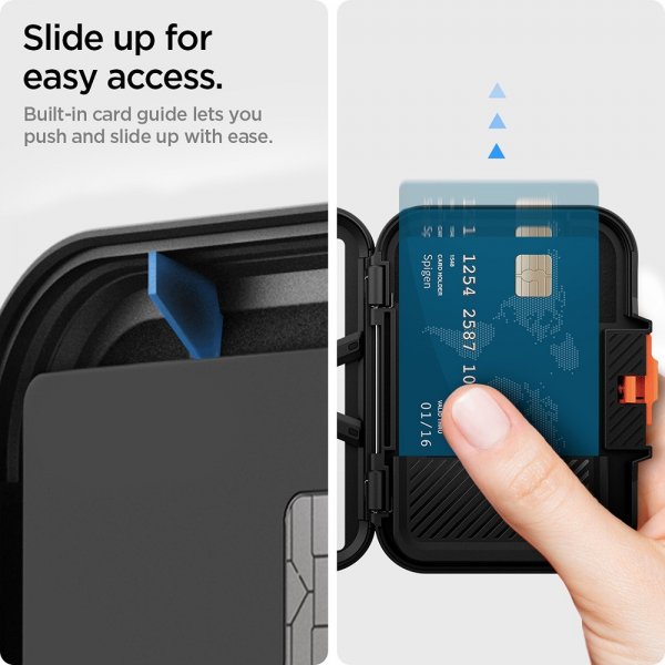 Spigen MagSafe Kortholder Lock Fit MagFit Sort