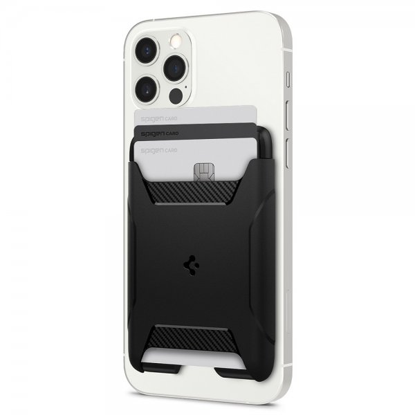 Spigen MagSafe Kortholder Rugged Armor 3 Cards MagFit Sort