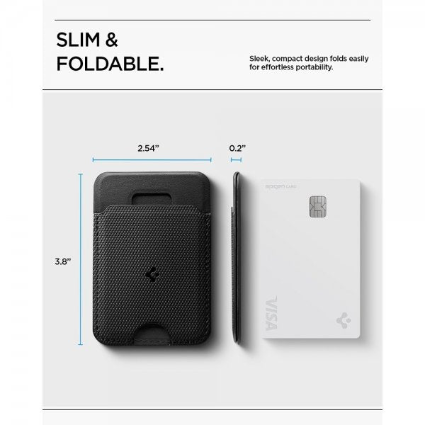 Spigen MagSafe Kortholder Slim Fold MagFit Sort Sort