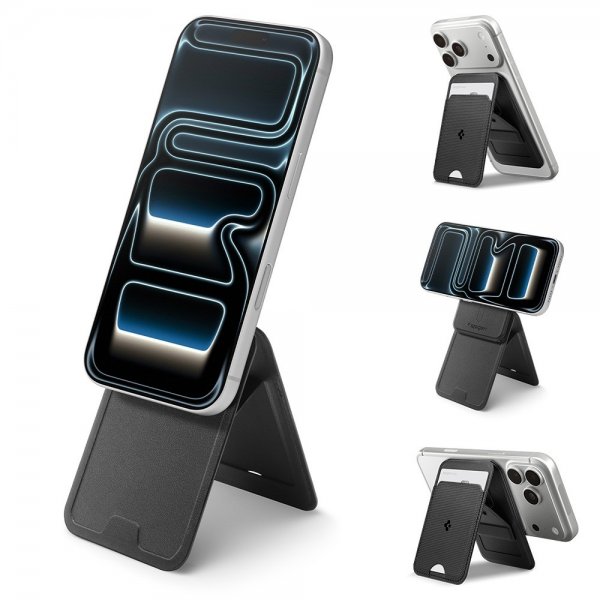 Spigen MagSafe Kortholder Slim Fold MagFit Tripod S314-3 Sort