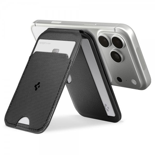 Spigen MagSafe Kortholder Slim Fold MagFit Tripod Sort