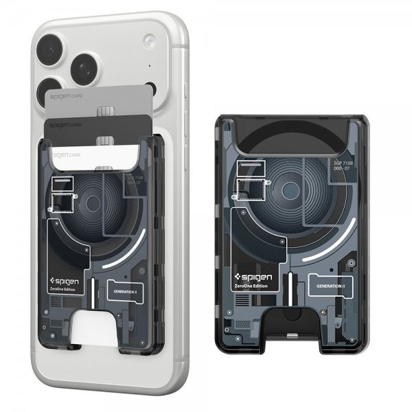 Spigen MagSafe Kortholder Ultra Hybrid Zero One MagFit Sort