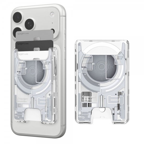 Spigen MagSafe Kortholder Ultra Hybrid Zero One MagFit Hvid