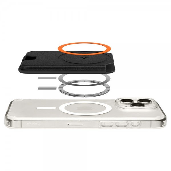 Spigen MagSafe Kortholder Valentinus 3 Kort Holder MagFit Plus Sort
