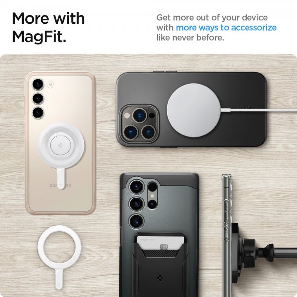 Spigen MagSafe Magnet Ring Plade Hvid