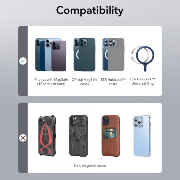 ESR MagSafe Telefonring Sort