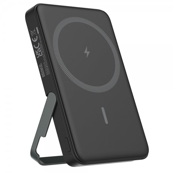 Deltaco MagSafe Powerbank med Stativ 5000 mAh 20W Sort