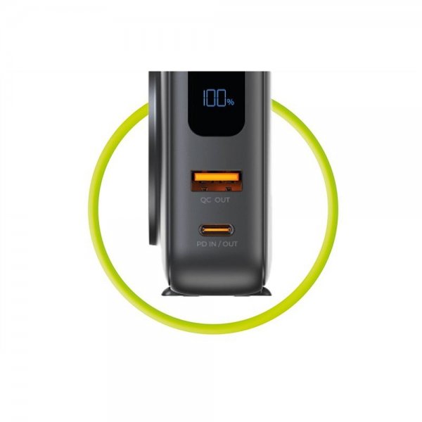 Mobile Origin MagSafe-powerbank/Rejseoplader Indbyggede kabler/Apple Watch-opladning Sort